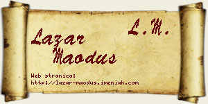 Lazar Maoduš vizit kartica